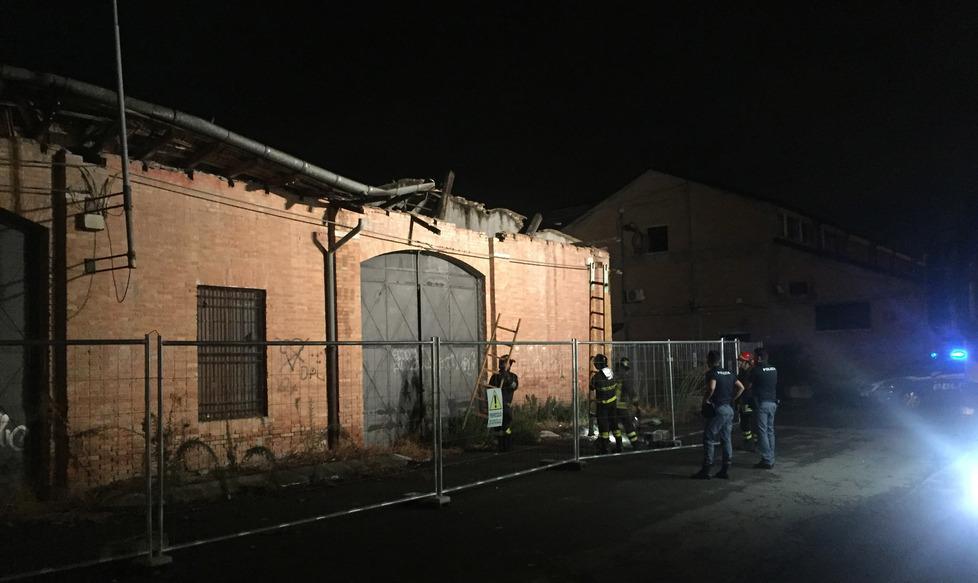 Crolla un tetto all’ex Polveriera 