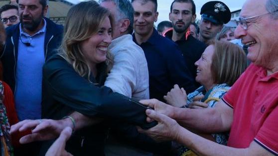 Maria Elena Boschi durante l'incontro del 18 settembre 2016 a Ponte Alto