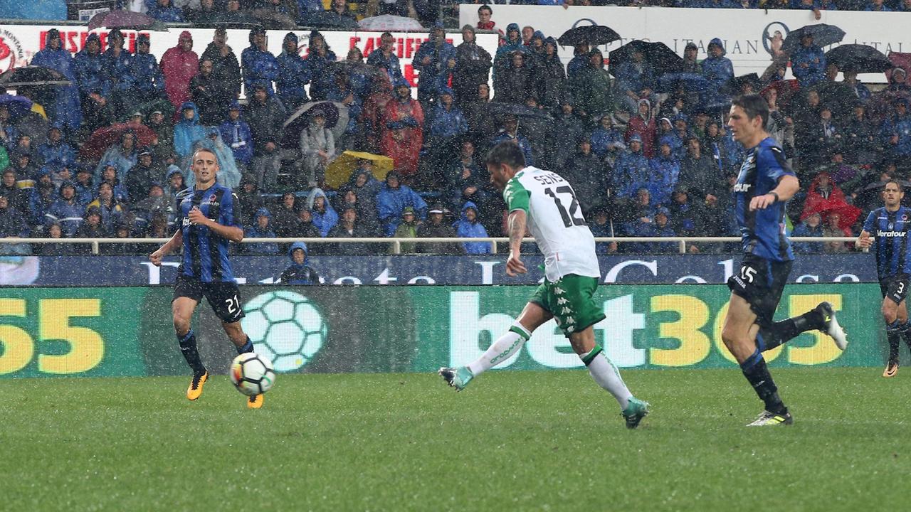 Un momento del match tra Atalanta e Sassuolo