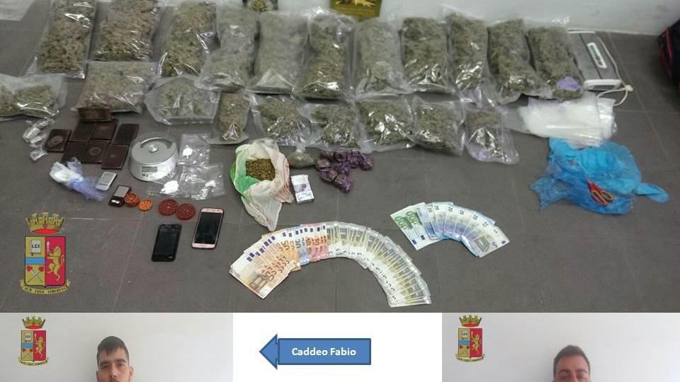 Droga e soldi recuperati in via Brianza a Cagliari e i due uomini arrestati, Fabio Caddeo e Angelo Trincas