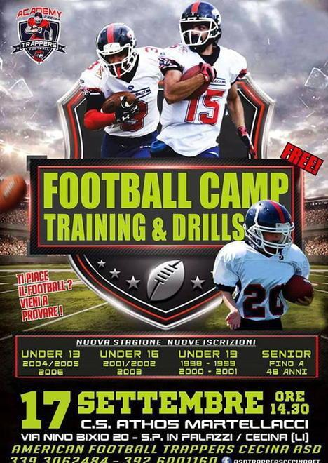 Football americano, domenica camp Trappers