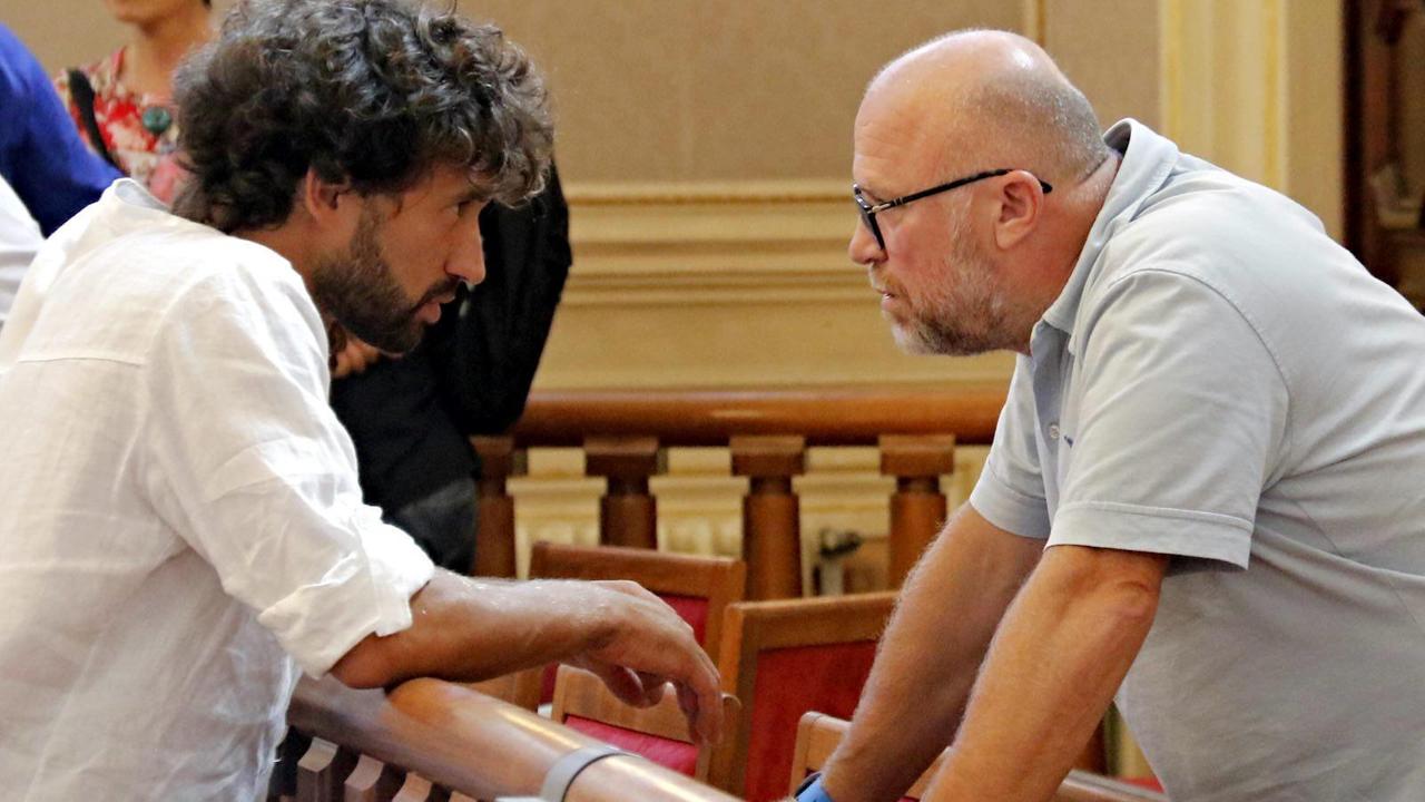 Il portavoce Tommaso Tafi e il sindaco Filippo Nogarin (Marzi Pentafoto)