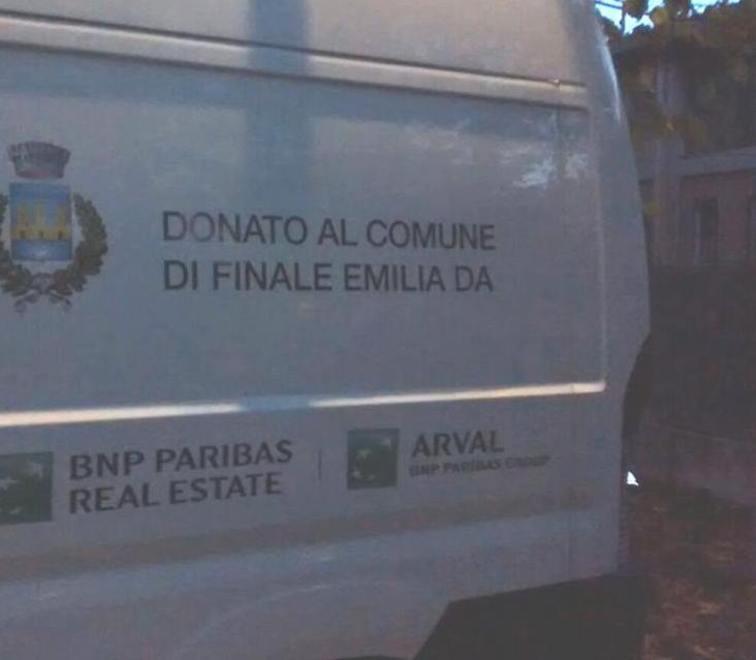Il furgone ritrovato grazie a due amici in protezione civile