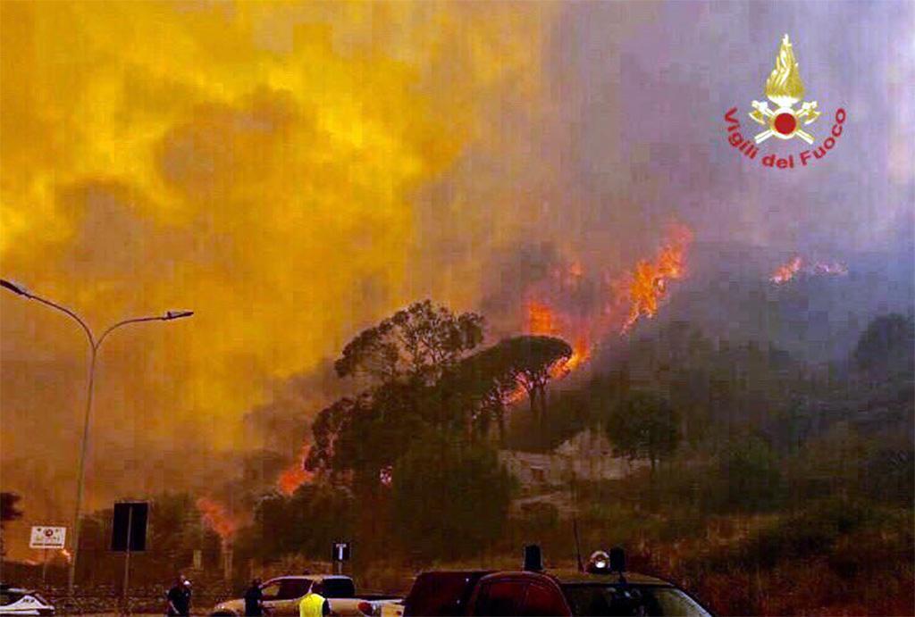 Un incendio, immagine di repertorio