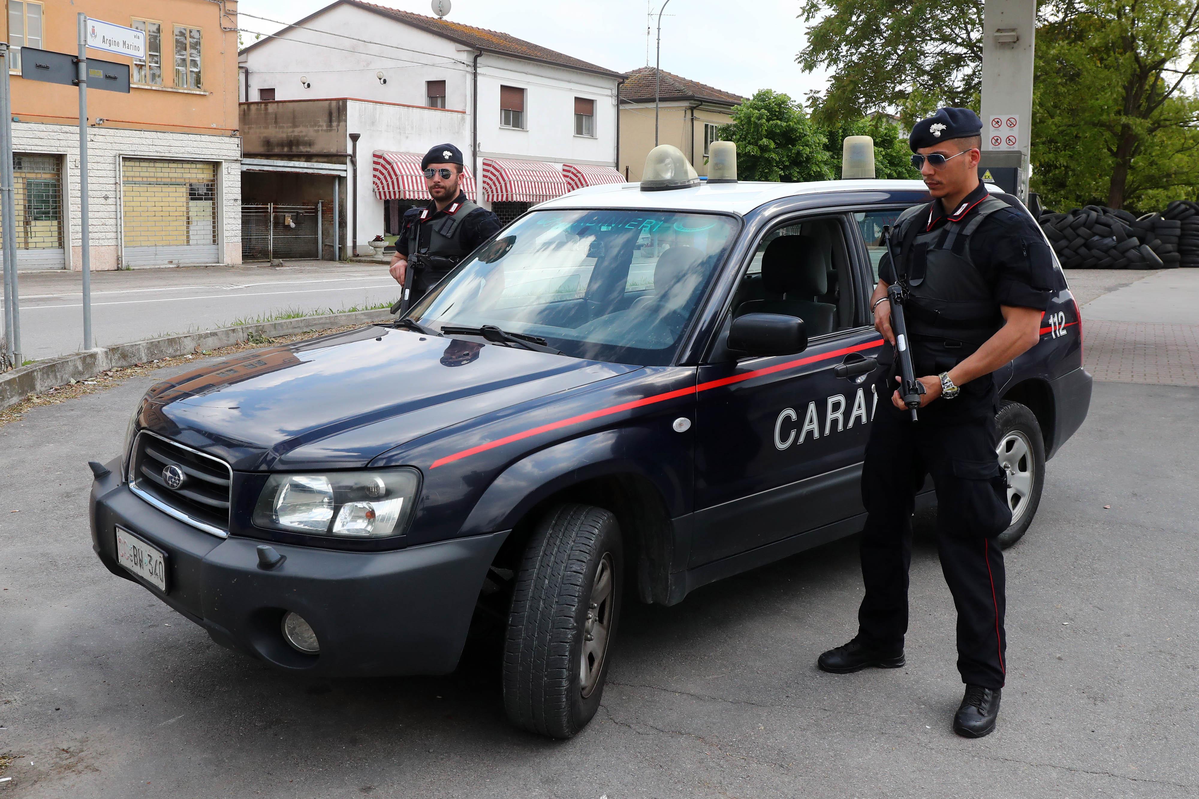 Posto di blocco dei carabinieri