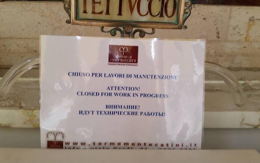 Un altro banco di mescita chiuso