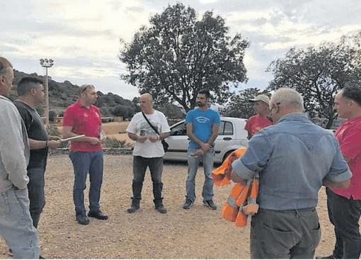 La visita dei rappresentanti del Gremio ai minatori