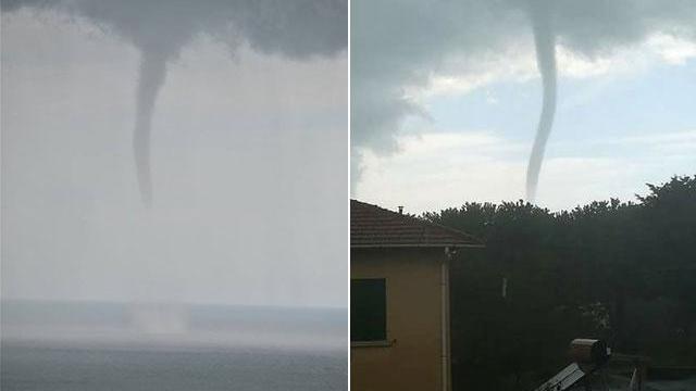 Paura a Rosignano Solvay per una tromba marina