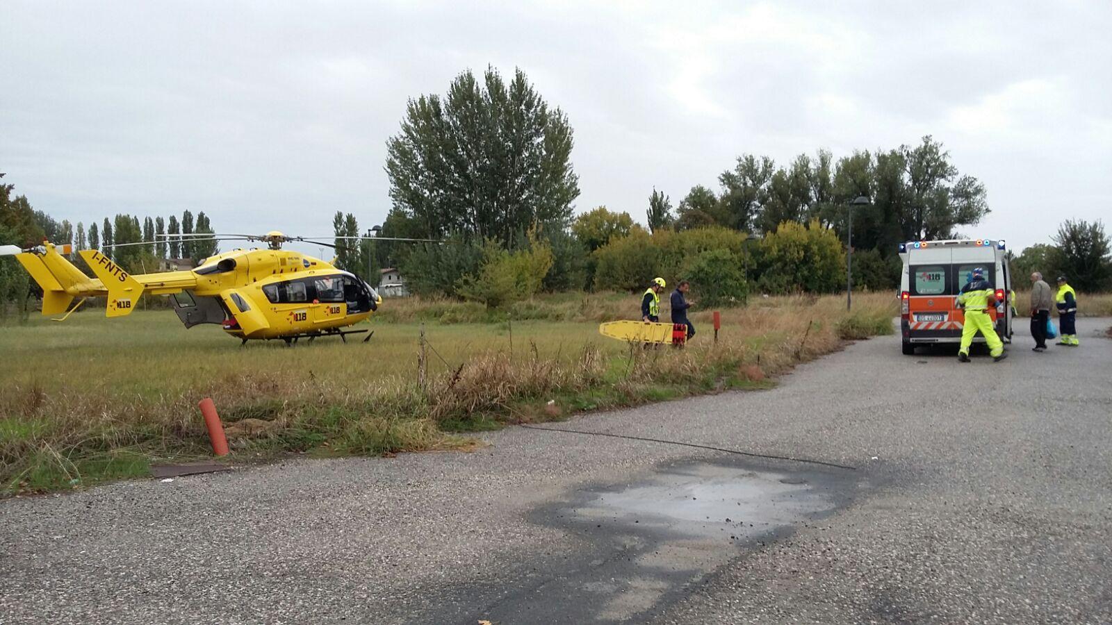 San Felice: cade dalla bici, trasportata a Bologna