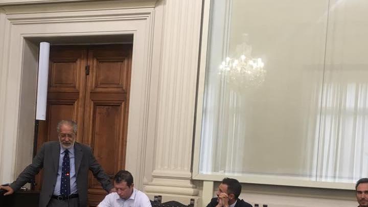 Alberto Lapenna durante il suo ultimo intervento in consiglio