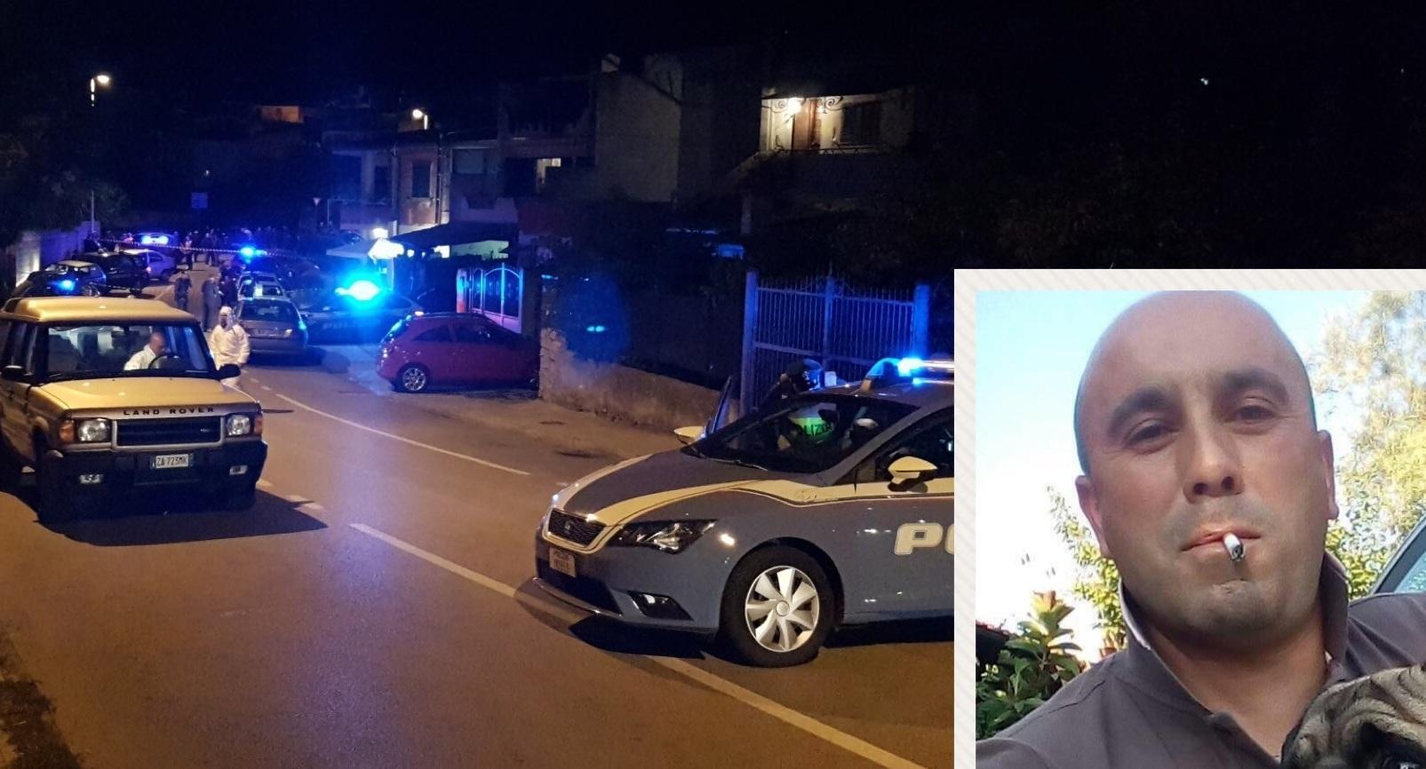 La via dove è avvenuto il delitto. Nel riquadro, Luca Carboni