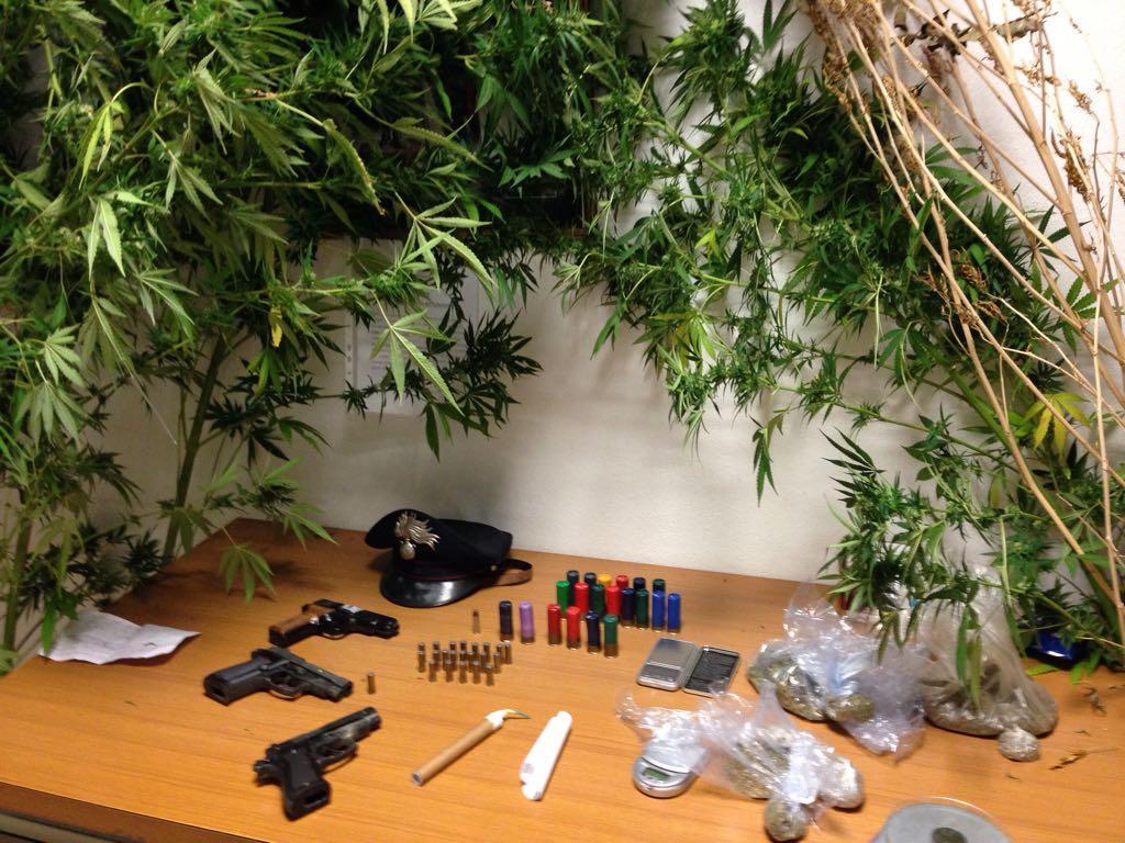 Guspini, in casa teneva droga, armi e un ordigno pronto a esplodere: arrestato