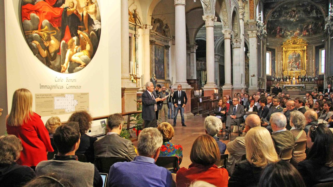 La presentazione del restauro dell'opera del Bononi a Santa Maria in Vado