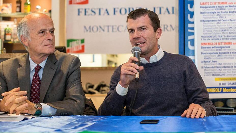 L’intervento di Giorgio Silli alla festa provinciale di Forza Italia al Minigolf di Montecatini (Foto Nucci)