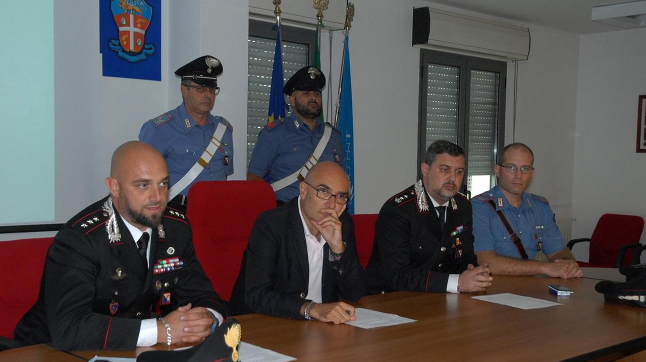 La conferenza stampa dei carabinieri