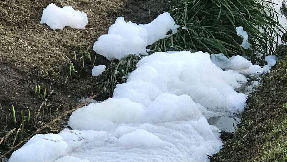 Schiuma in un tratto del Salione 