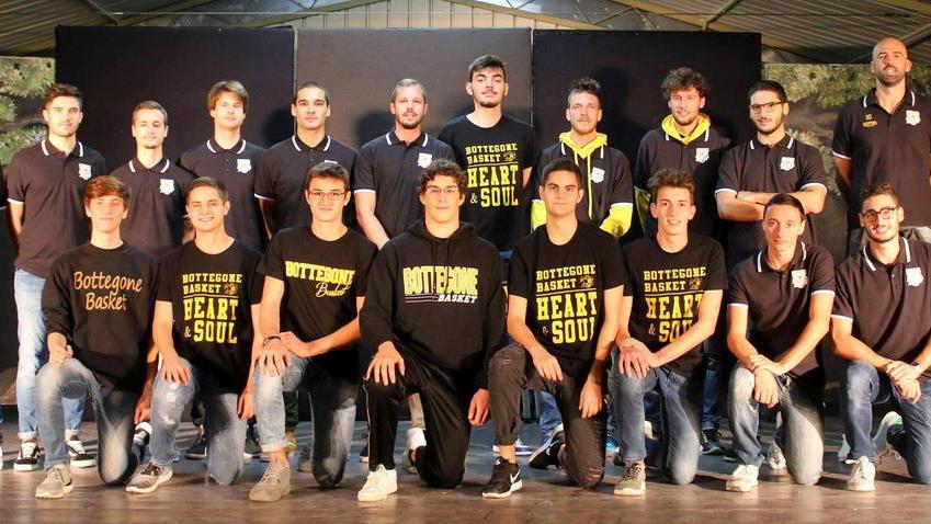 Gli atleti del Basket Bottegone 2017-18