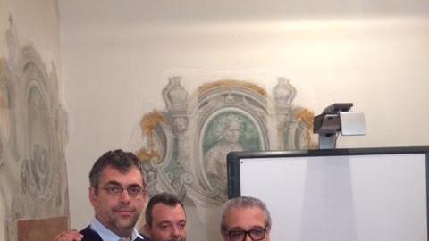 Il vicesindaco Simone Faggi, Fabio Barni e Daniele Panerati
