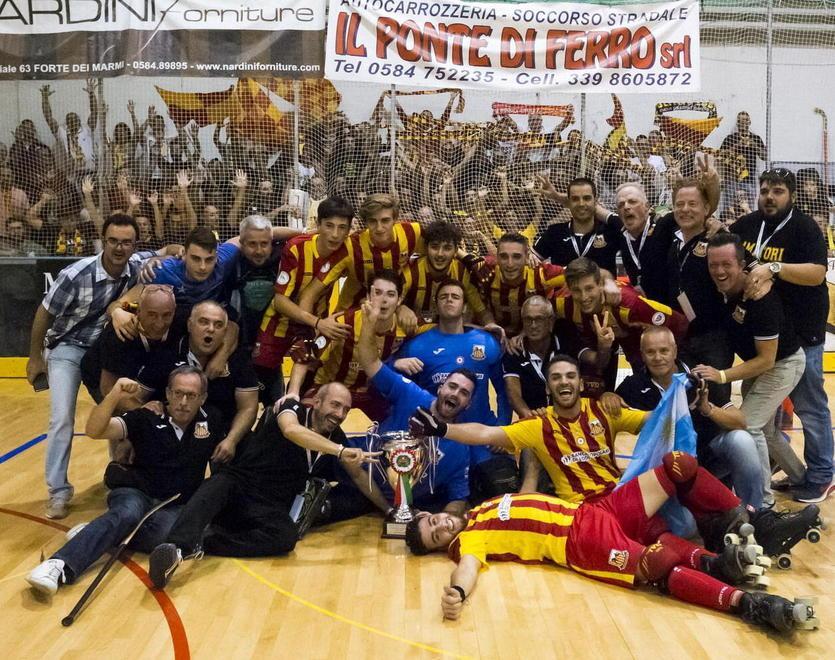 Il Lodi fa festa dopo aver vinto la Supercoppa dello scorso anno