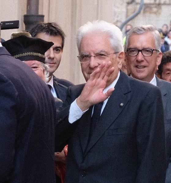 Sergio Mattarella con Massimo Zedda e Francesco Pigliaru