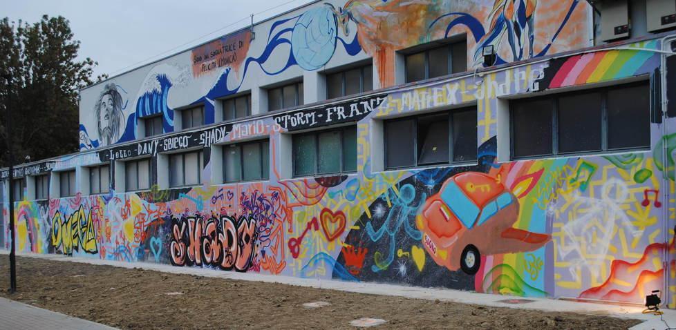 Un murales sulla palestra in ricordo di Monica Adriano