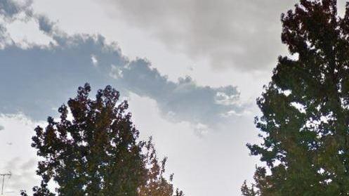 Strada chiusa per la potatura degli alberi