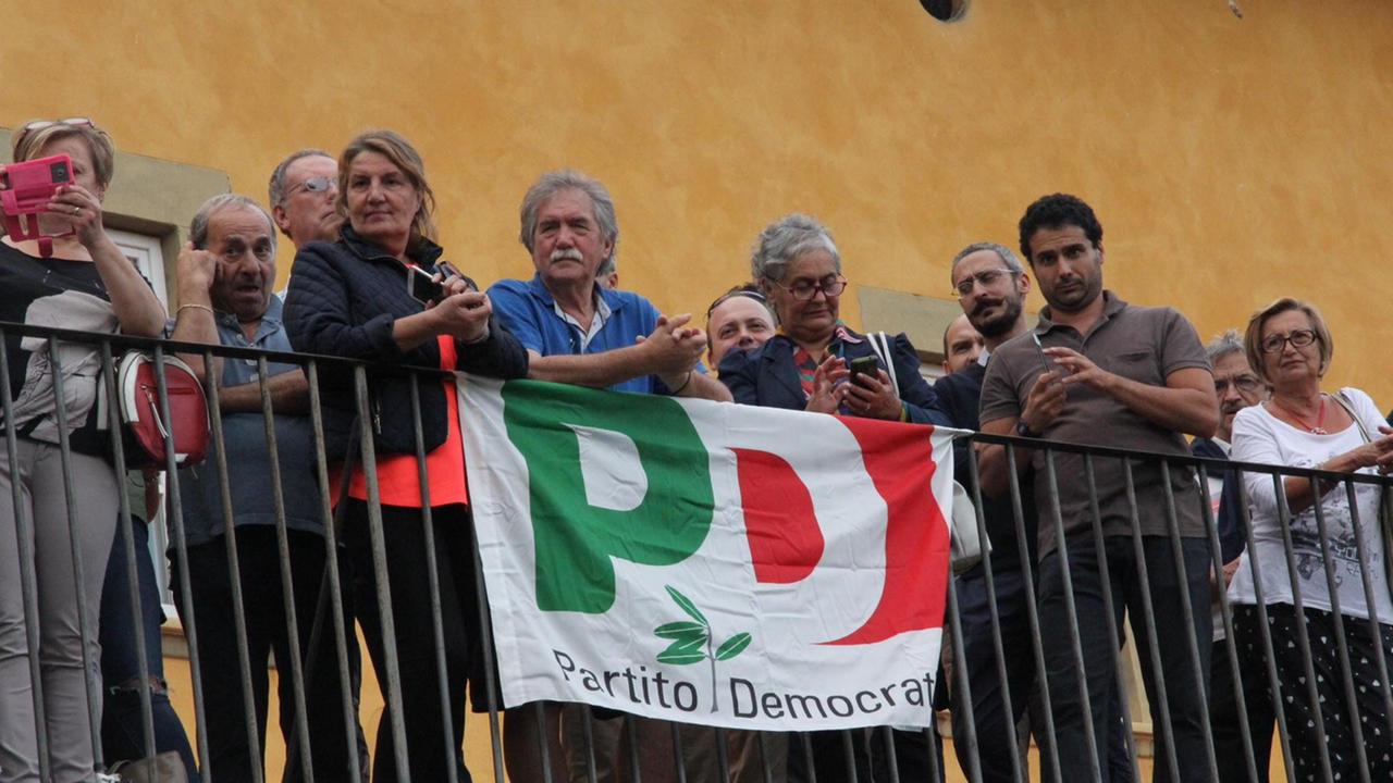 Una manifestazione del Pd a Prato