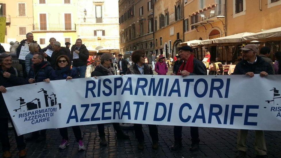 Azzerati Carife e delle banche a Roma per il risparmio tradito