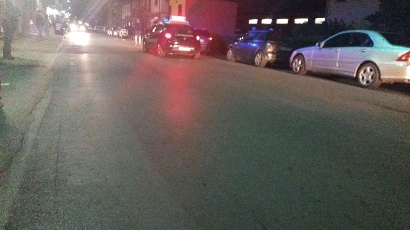 I carabinieri sul luogo dell'incidente