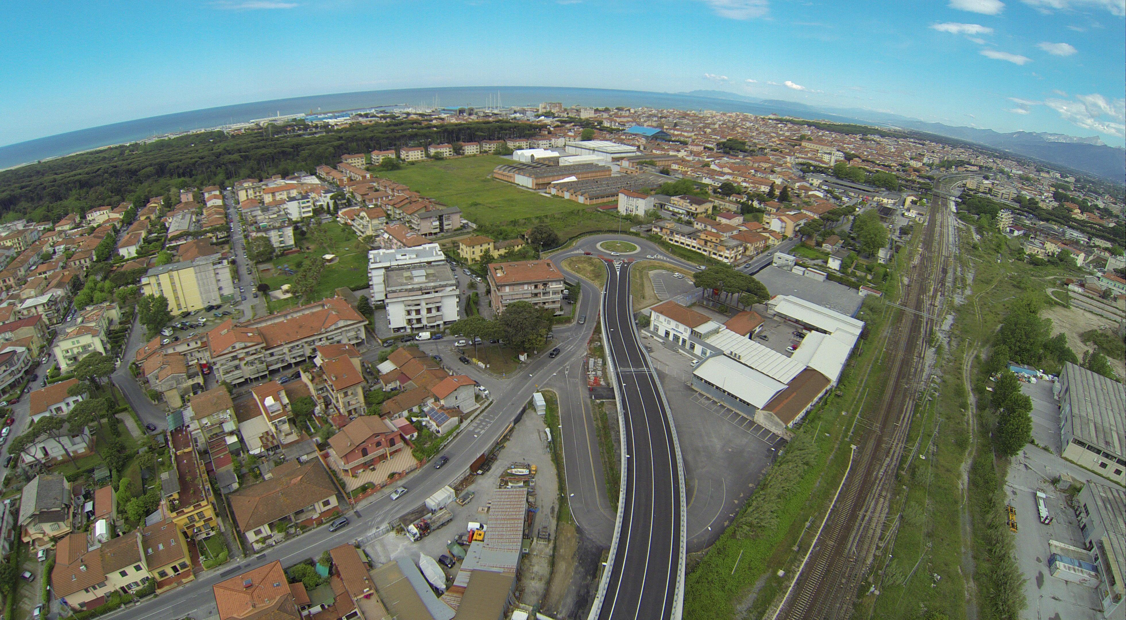 L'area dove sorgerà l'asse di penetrazione vista dall'alto (foto David Cupisti)