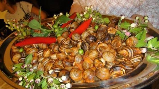 Un piatto di lumache alla sagra di Gesico (foto Bulla)
