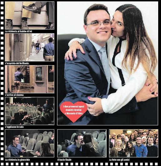 Proposta di nozze al cinema E la bella pratese dice di sì
