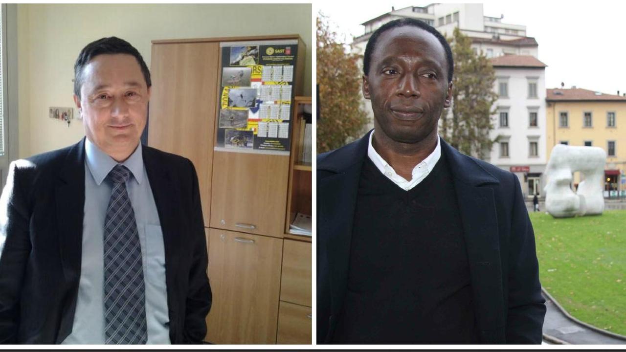 Il sindaco Primo Bosi e il parroco don Jean Jacques Ilunga