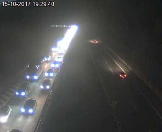 La coda sull'A15 dalle webcam