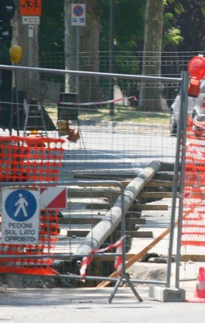 Strade, cantiere in via Mazzini 