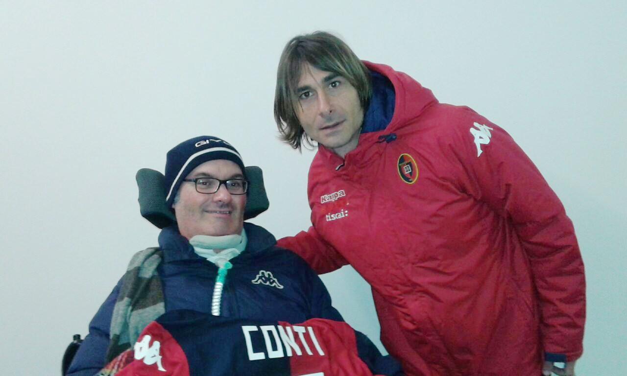 Marco Pedde insieme Daniele Conti, ex capitano del Cagliari calcio