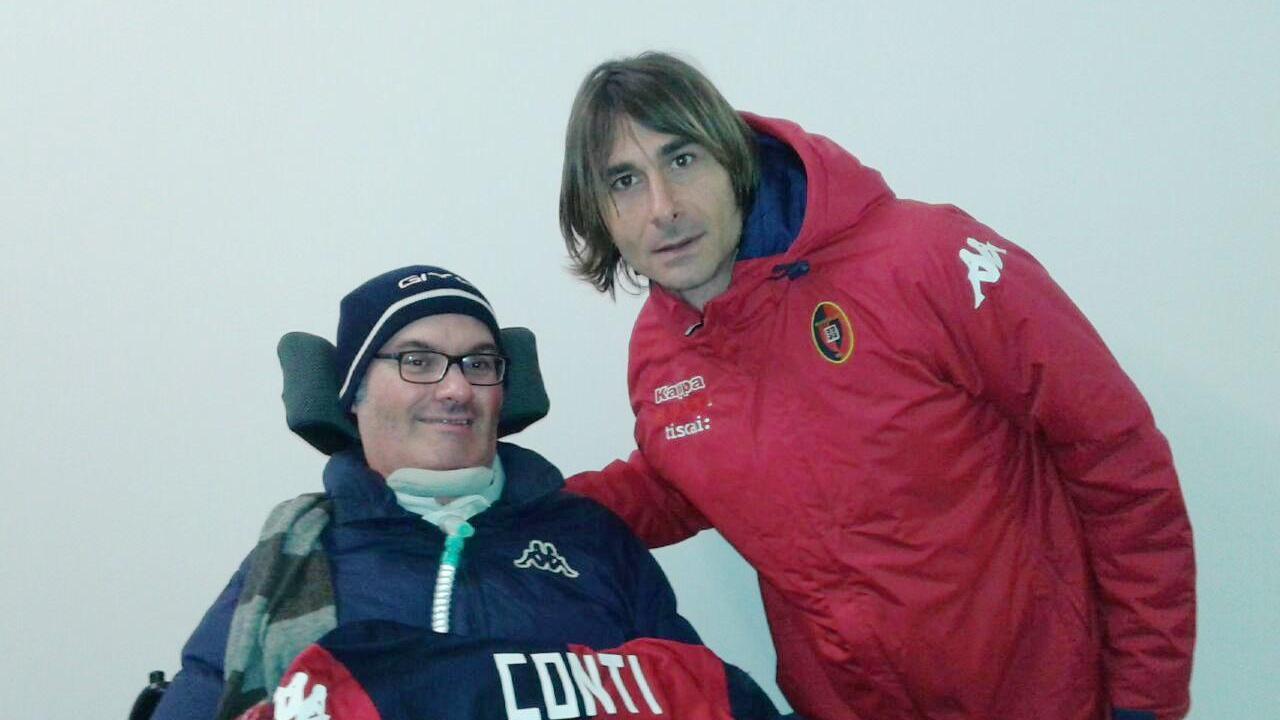 Marco Pedde insieme Daniele Conti, ex capitano del Cagliari calcio