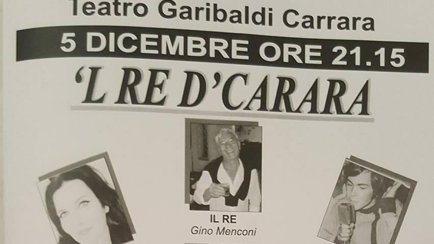 La locandina dello spettacolo del 5 dicembre a Carrara