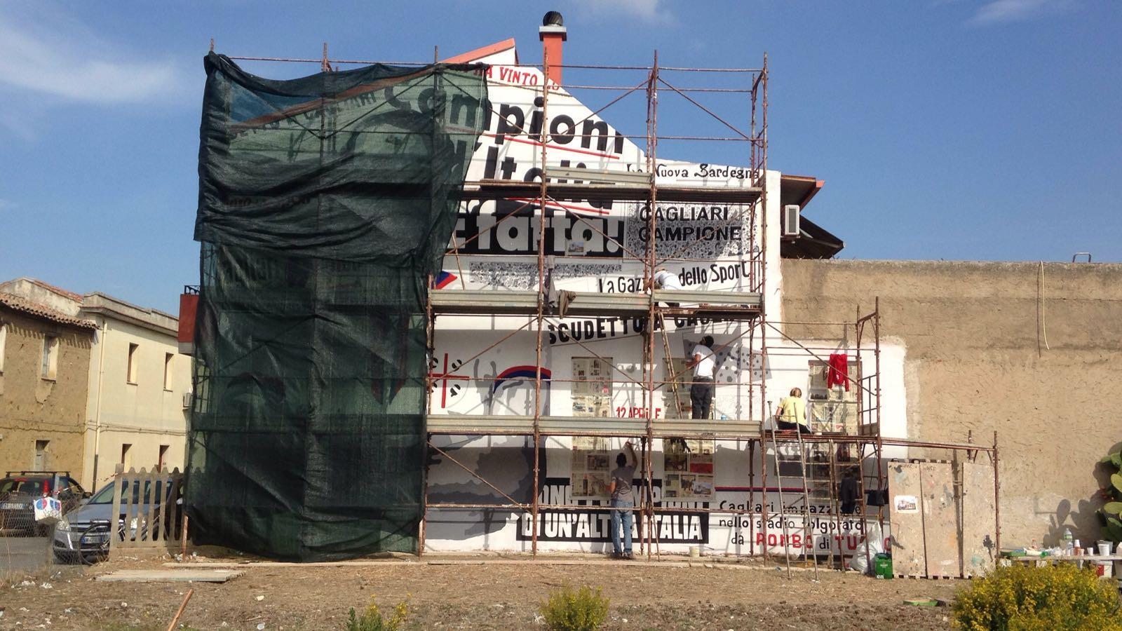 Il murale dedicato a Gigi Riva