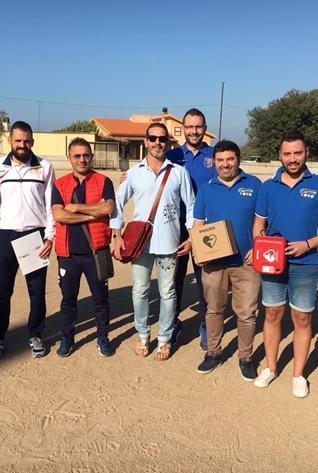 Donato un defibrillatore al campo di La Muddizza