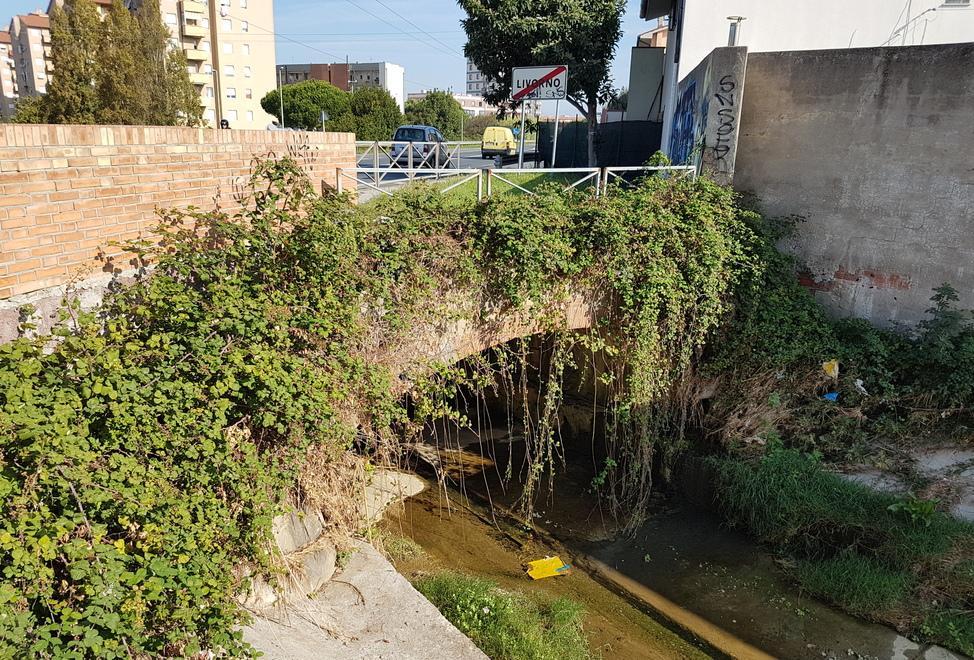 Ora il rio Cigna è una lunga distesa di spazzatura 