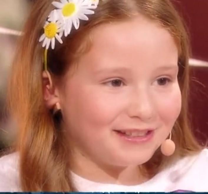 La piccola Chiara Casolari su Canale 5 con Cassano 