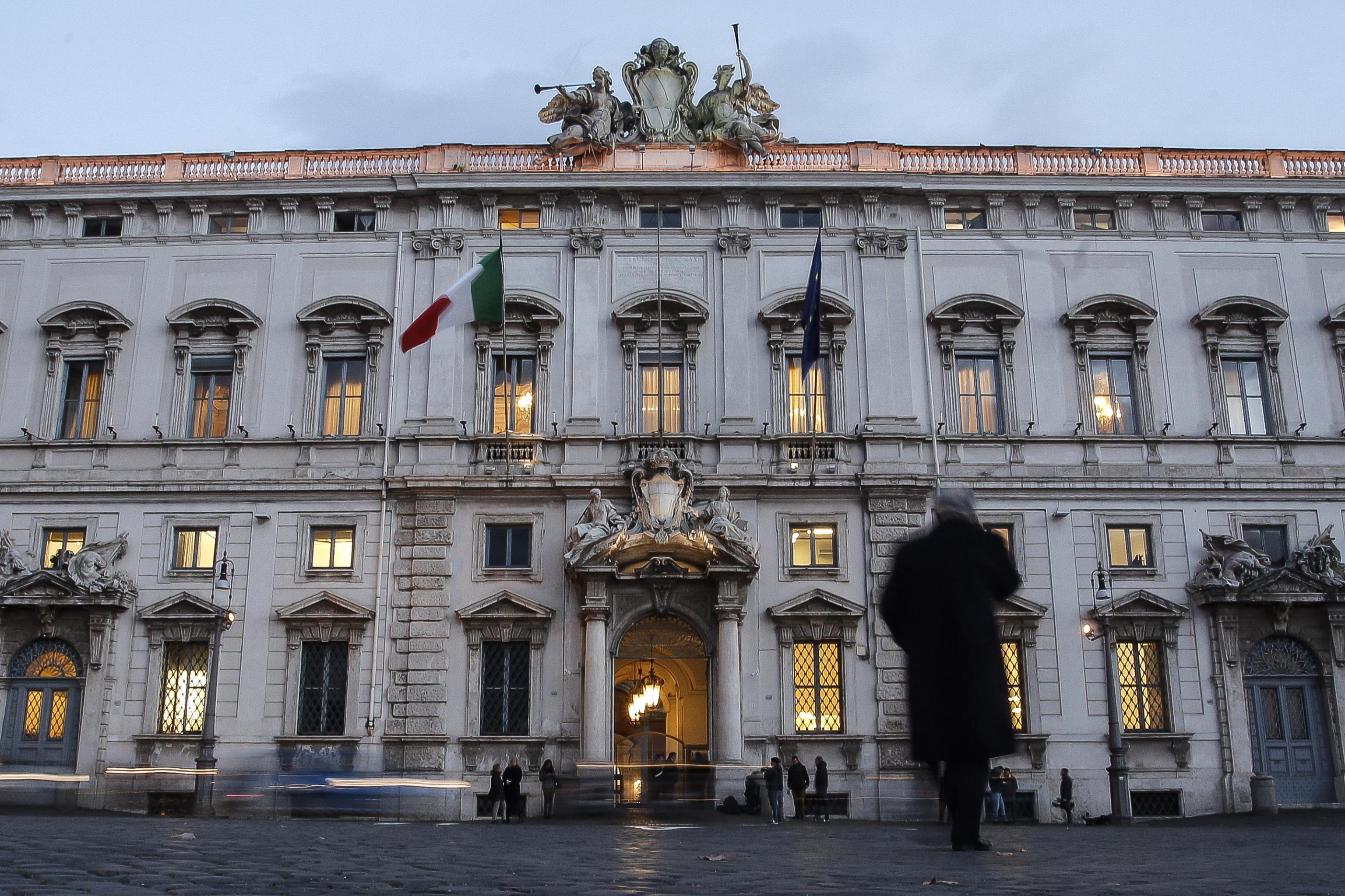 Il palazzo della Consulta a Roma