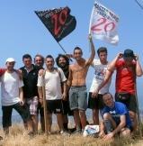 Il cuore nello striscione di Massa Kaos 