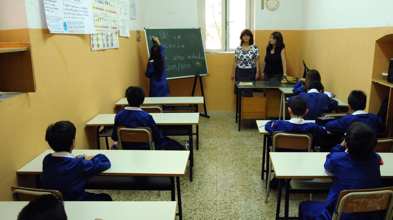 Un'aula di una scuola elementare