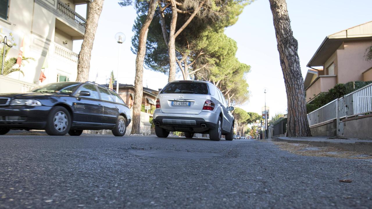 Auto in transito sul viale Marconi (Foto nucci)