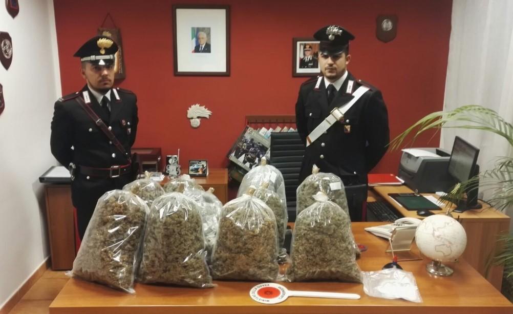 Droga, 35enne incensurato arrestato sulla 131 dcn con 11 chili di marijuana 