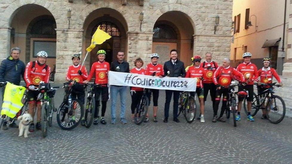 Partita la ciclostaffetta diretta a Roma