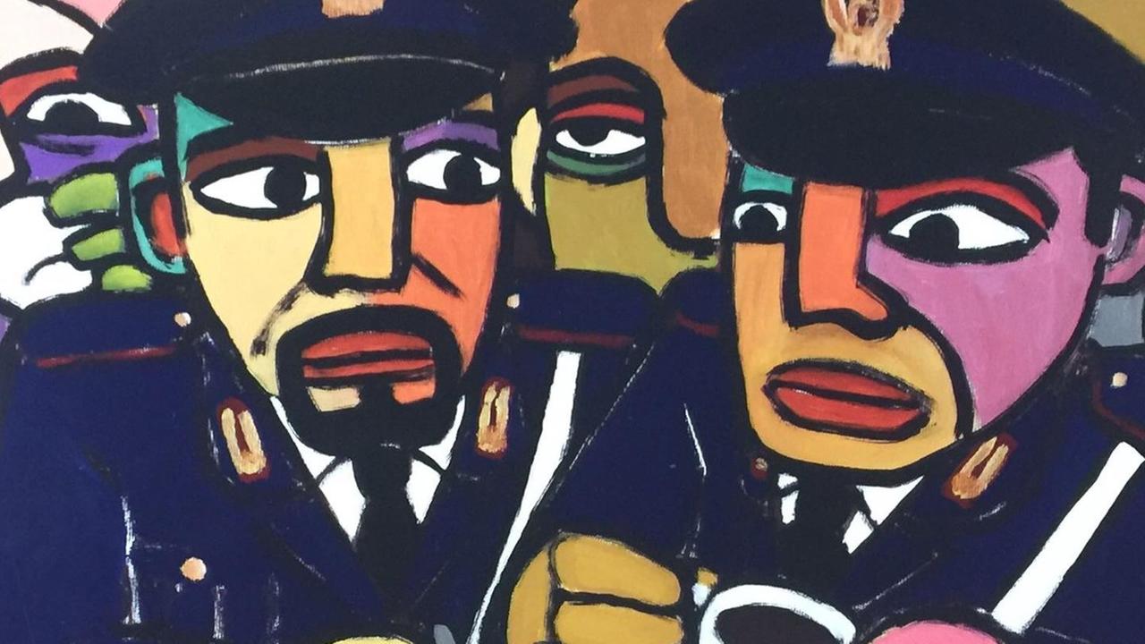 Il pittore Tamponi racconta in 12 mesi la vita dei poliziotti 