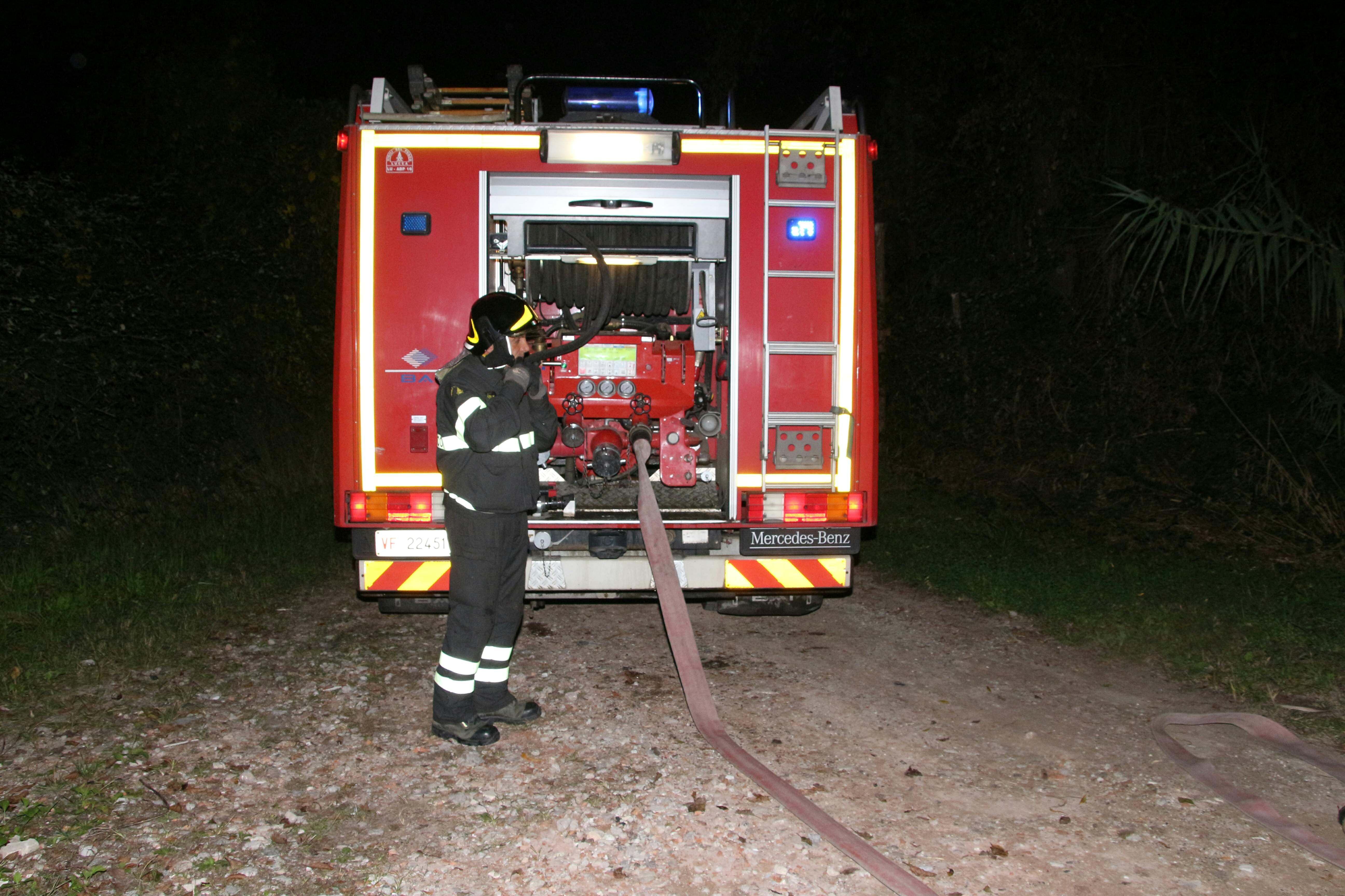 I vigili del fuoco al lavoro